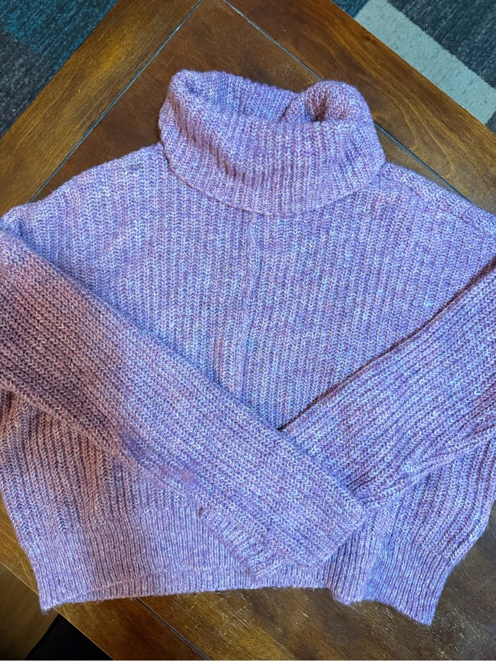 Lucky Brand Crop Turtle Neck Sweater Size Small